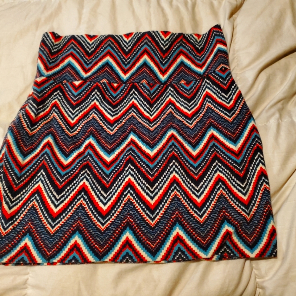 Lily Rose Tribal Pattern Bodycon Stretch Skirt